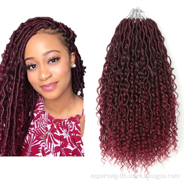 Faux Locs Crochet Hair With Curly Ends River Goddess Locs Crochet Braids 14Inch River Locs synthetic crochet hair
